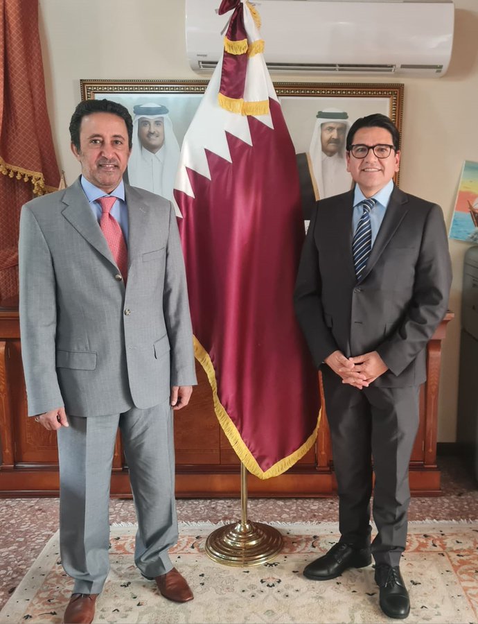 9 Mayo/23- Reunión con Encargado de Negocios de la Embajada de Qatar en El Salvador, Fahad Salem Al-Marri(9 de mayo de 2023)
